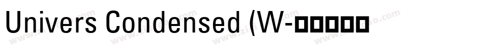 Univers Condensed (W字体转换